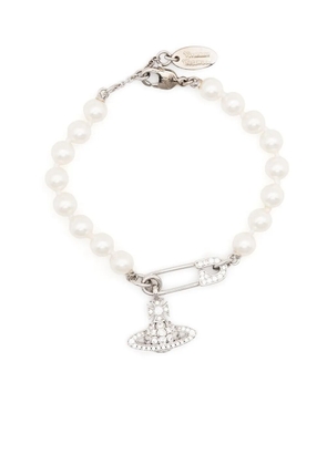 Vivienne Westwood Orb-detail bead bracelet - Neutrals