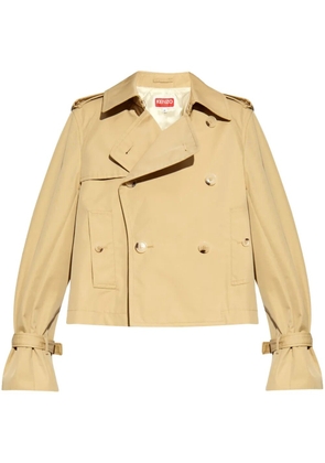 Kenzo double-breasted flared-sleeve jacket - Neutrals