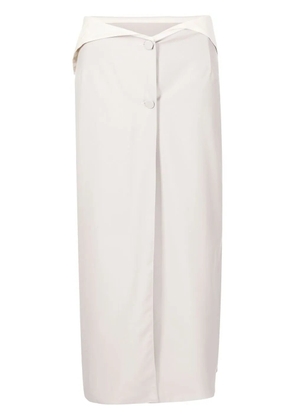 Rokh mid-length side slit skirt - Grey