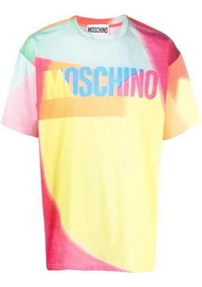 Moschino logo colour-block T-shirt - Yellow