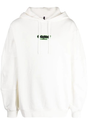 OAMC logo-patch cotton hoodie - White