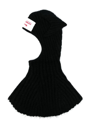 Charles Jeffrey Loverboy Ears logo-patch knitted baclava - Black