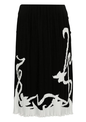 Lanvin two-tone pleated skirt - Black