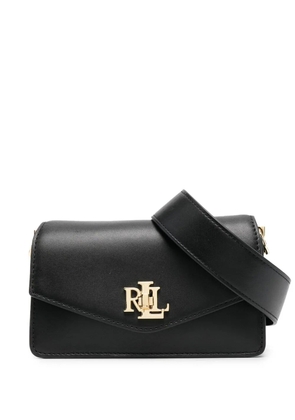 Lauren Ralph Lauren logo-detail leather tote bag - Black