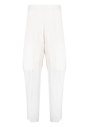 GIA STUDIOS high-waisted pressed-crease straight-leg trousers - White