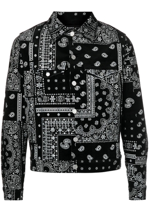 Purple Brand paisley-print shirt jacket - Black