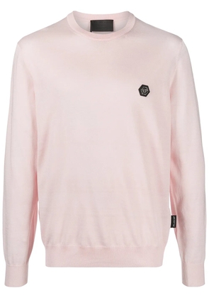 Philipp Plein logo-patch sweatshirt - Pink
