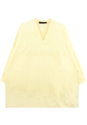 FEAR OF GOD ESSENTIALS logo-flocked cotton T-shirt - Yellow