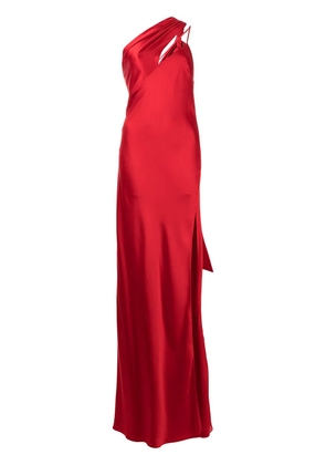 Michelle Mason draped-panel silk gown - Red