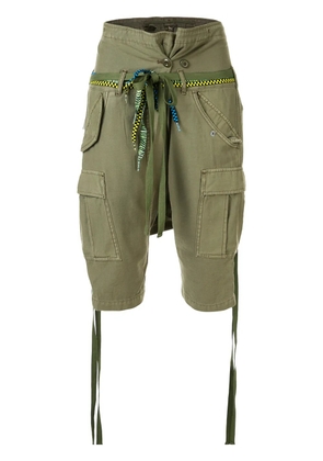 R13 slim-fit cargo shorts - Green