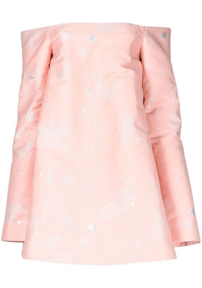 Macgraw Virtuoso off-shoulder jacquard dress - Pink