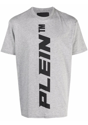 Philipp Plein vertical logo print T-shirt - Grey
