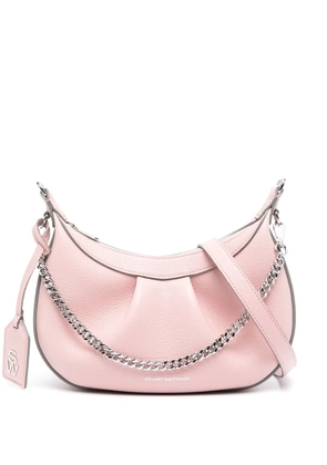 Stuart Weitzman Stellar Crescent leather shoulder bag - Pink