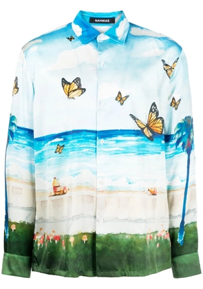 Nahmias Butterfly Beach shirt - Blue