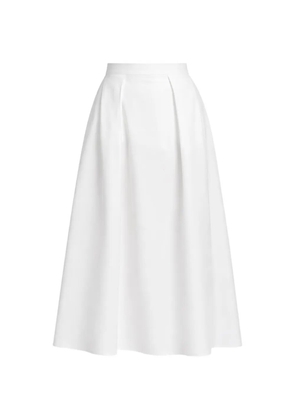 Elie Saab poplin midi skirt - White