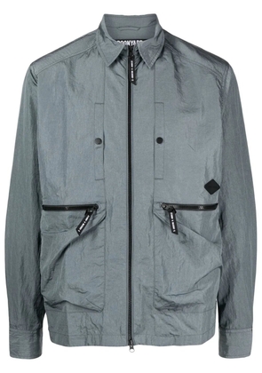 Spoonyard zip-pockets lightweight shirt jacket - Blue