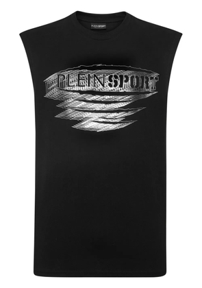 Plein Sport logo-print tank top - Black
