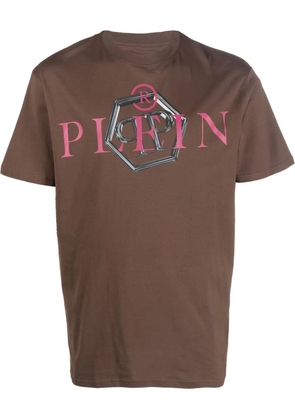 Philipp Plein logo-print short-sleeved T-shirt - Brown