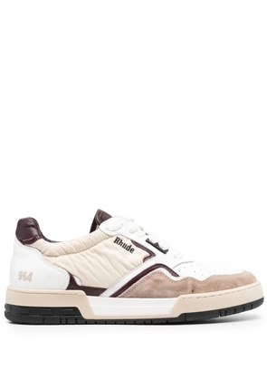 RHUDE lace-up logo-patch sneakers - White