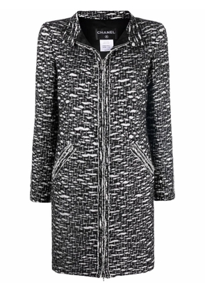 CHANEL Pre-Owned 2010 bouclé zip-up jacket - Black