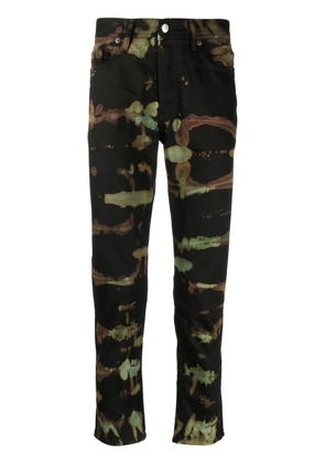 Stain Shade abstract-print straight-leg jeans - Black