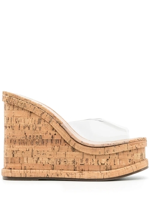 Schutz transparent wedge sandals - Brown