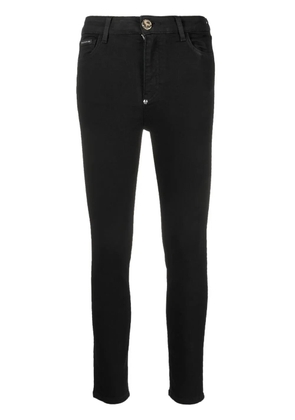 Philipp Plein metallic skull skinny jeans - Black