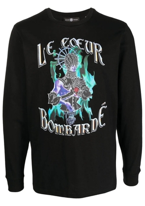 Edward Crutchley graphic-print cotton T-shirt - Black