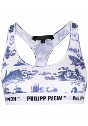 Philipp Plein En Plein Air logo bra - White