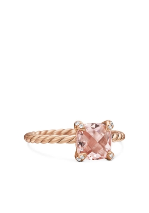 David Yurman 18kt rose gold Chatelaine morganite and diamond ring (7mm) - Pink