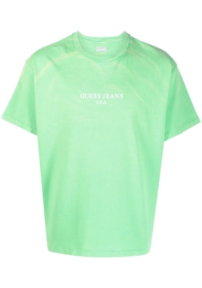 GUESS USA logo-print short-sleeve cotton T-shirt - Green