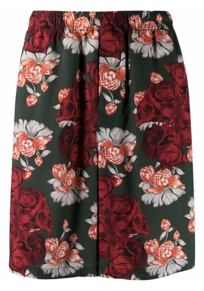 Undercover rose-print bermuda shorts - Green