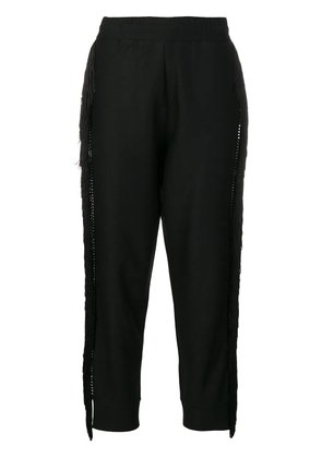 Philipp Plein fringed trim track pants - Black