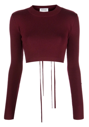 Monse lace-up detail sweatshirt - Red