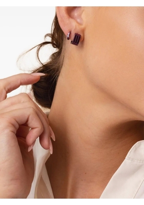 EÉRA 18k white gold Candy huggie single earring - Purple