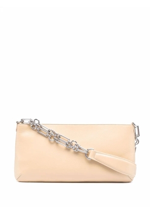 BY FAR Holly leather shoulder bag - Neutrals
