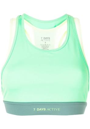7 DAYS Active colour-block sports bra - Green