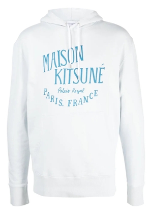Maison Kitsuné logo-print cotton hoodie - Blue