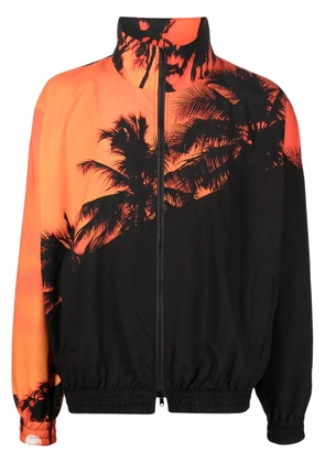 BLUE SKY INN palm-tree print bomber jacket - Black
