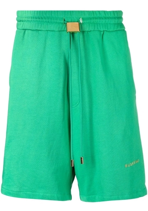 Buscemi embroidered-logo cotton track shorts - Green