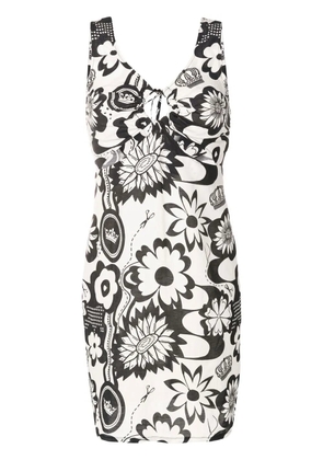 Amir Slama floral-print mini dress - White