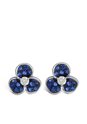 LEO PIZZO 18K white gold Candy Flora sapphire earrings - Silver