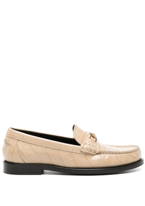 Versace Medusa '95 crocodile-embossed loafers - Neutrals