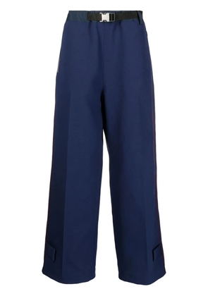 sacai clip-belt wide-leg trousers - Blue