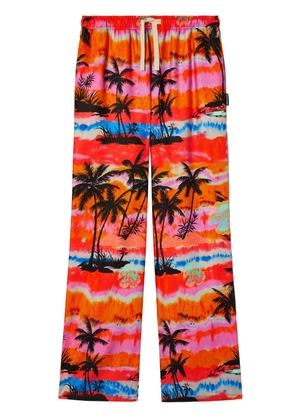 Palm Angels psychedelic-palms wide-leg trousers - Multicolour