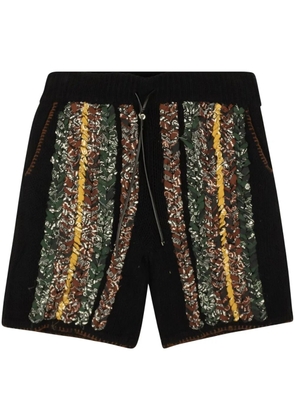 AMIRI bandana-print braided shorts - Black