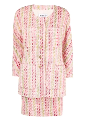 CHANEL Pre-Owned 1980s tweed skirt suit - Pink