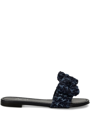 AGL bow-embellished denim slides - Blue
