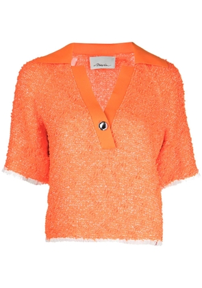 3.1 Phillip Lim tweed polo top - Orange