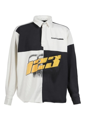 RRR123 colourblock polo shirt - White